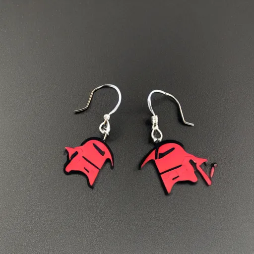 Image similar to segmented 2d laser cut earrings, star wars rebel logo