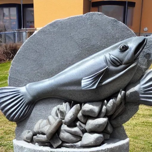 Image similar to fish, but it is a statue