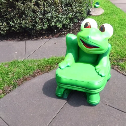 Image similar to froggy chair from animal crossing