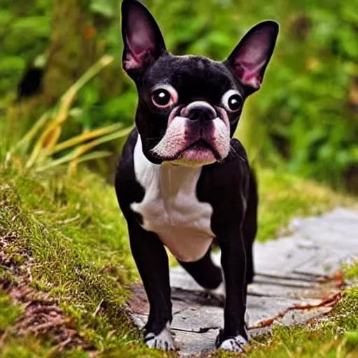Prompt: a boston terrier as a hobbit