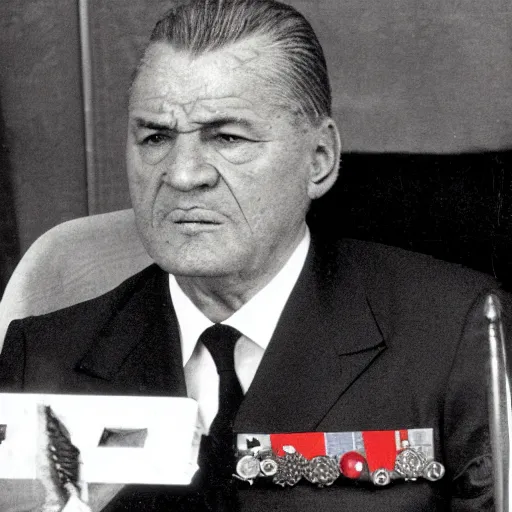 Prompt: tito angry about breakup of yugoslavia