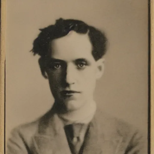 Image similar to headshot edwardian photograph of john linnell, 1 9 2 0 s, sinister, evil, realistic face, 1 9 1 0 s, grainy, victorian, soft blur