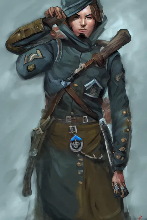 Image similar to mage in soldier uniform | digital painting | highly detailed | fantasy