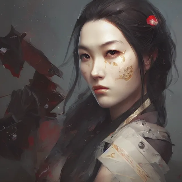 Prompt: beautiful women with oriental faces, character portrait, sharp, digital matte painting, by greg rutkowski, trending on artstation