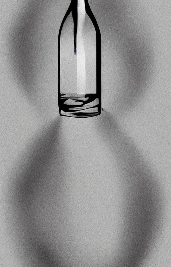 Image similar to liquid universe inside a bottle, minimalist artwork