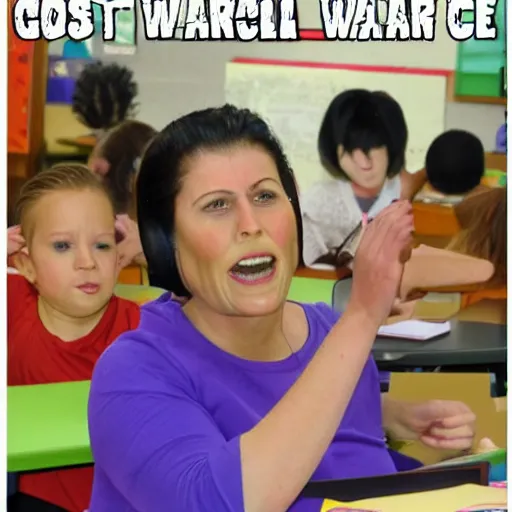 Image similar to teacher in gorilla warface