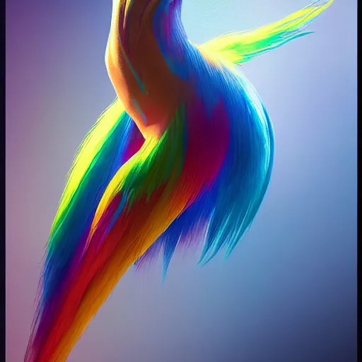 Image similar to hyperrealistic rainbowdash, stunning 3 d render inspired by istvan sandorfi & greg rutkowski & mike judge, perfect symmetry, dim volumetric cinematic lighting, 8 k octane comprehensive render, extremely mega hyper - detailed and lifelike attributes & atmosphere, intricate, realistic flesh texture, masterpiece, artstation, stunning,