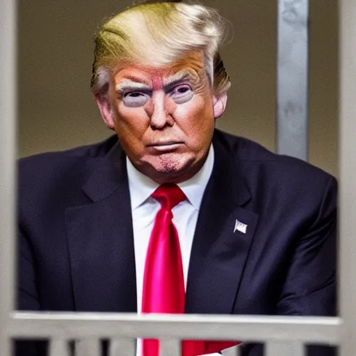 Image similar to donald trump in a jail cell