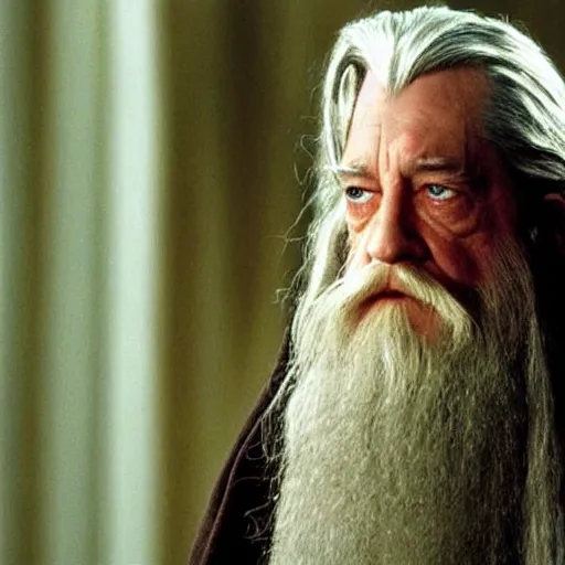 Prompt: a still of Gandalf as the dude from the movie the big Lebowski