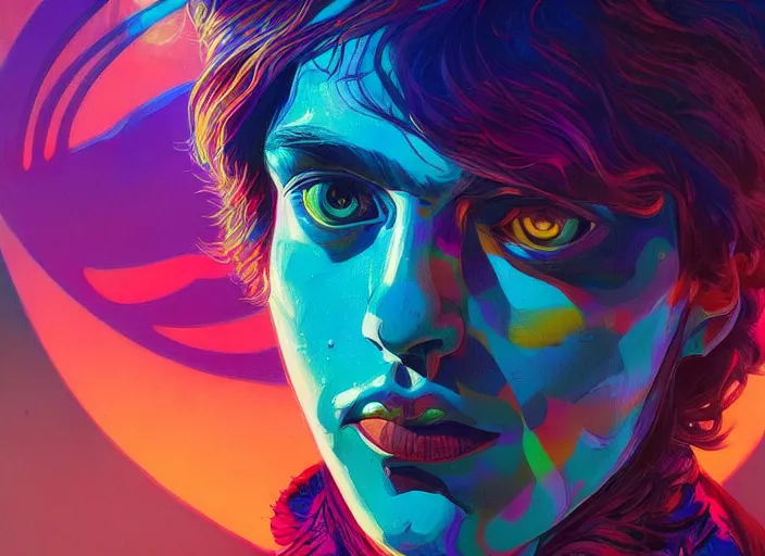 Prompt: A psychedelic portrait of izek strazni muiral , vibrant color scheme, highly detailed, in the style of romanticism, cinematic, artstation, Moebius, Greg rutkowski