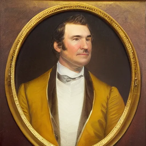 Image similar to official portrait of United States President Morgan Wallen, 1865, Oil on Canvas