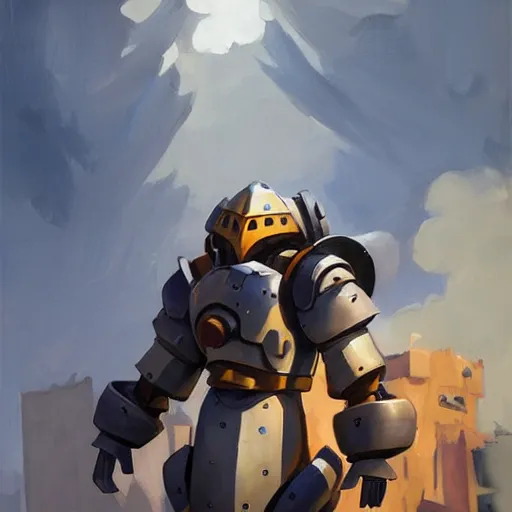 Image similar to greg manchess portrait painting of armored howl from howl's moving castle as overwatch character, medium shot, asymmetrical, profile picture, organic painting, sunny day, matte painting, bold shapes, hard edges, street art, trending on artstation, by huang guangjian, gil elvgren, ruan jia, randy vargas, greg rutkowski