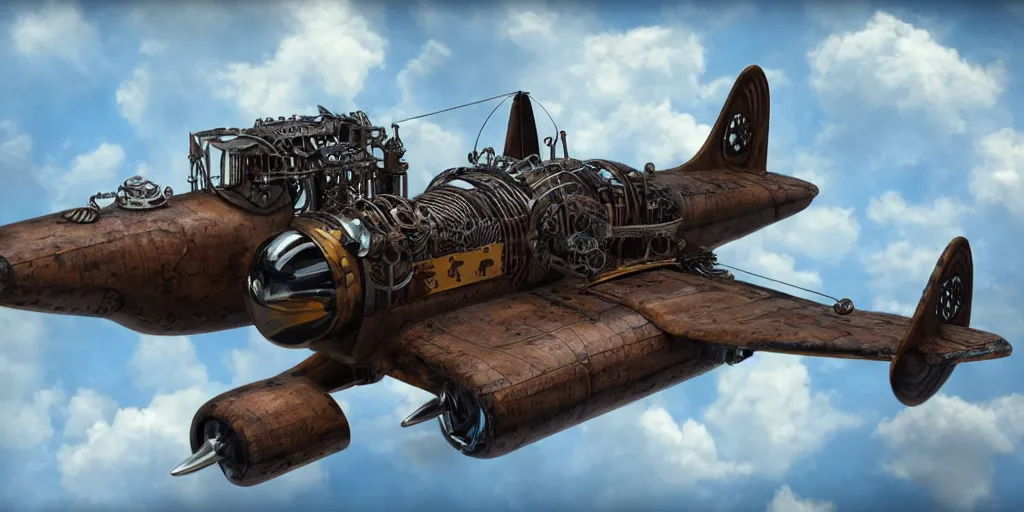 steampunk fighter plane