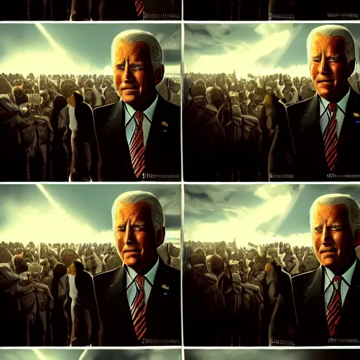 Image similar to joe biden crying, dramatic lighting, cinematic, establishing shot, extremly high detail, photorealistic, cinematic lighting, artstation, style by James Gurney