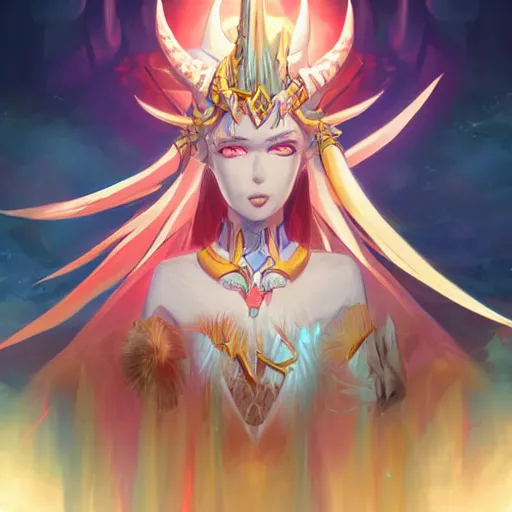 Prompt: anime portrait of Celestia as a shaman yedi using dark force to eliminate trump as an anime antagonist by Stanley Artgerm Lau, WLOP, Rossdraws, James Jean, Andrei Riabovitchev, Marc Simonetti, and Sakimichan, trending on artstation