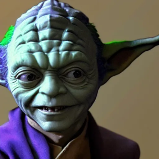 Image similar to Yoda as The Joker