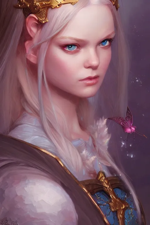 Image similar to fairy princess, highly detailed, d & d, fantasy, highly detailed, digital painting, trending on artstation, concept art, sharp focus, illustration, art by artgerm and greg rutkowski and magali villeneuve