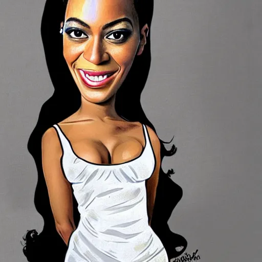 Prompt: caricature of Beyonce Knowles