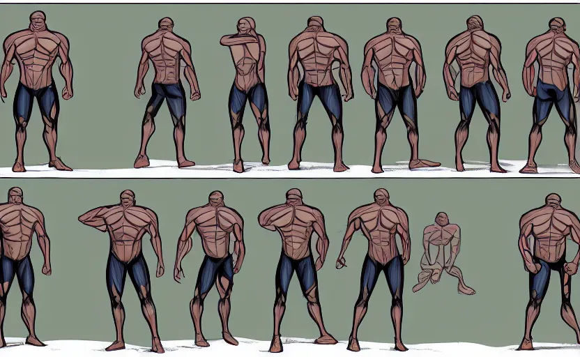 180+ Reference Photos Muscles, Twists, Body Curves - ( Sequential
