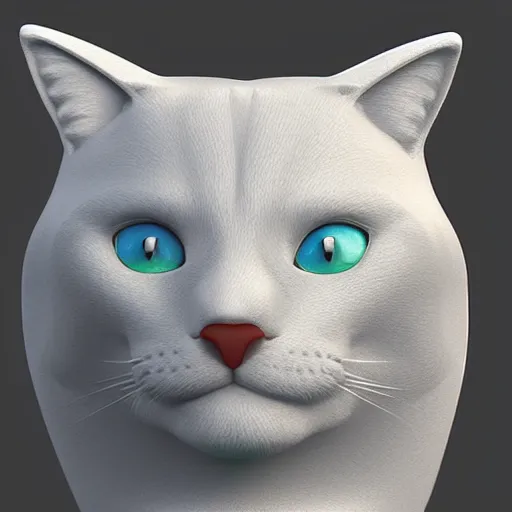 Image similar to 3d render cat