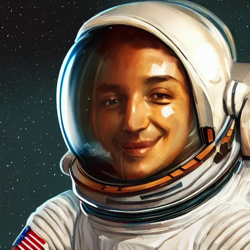 Image similar to astronaut, portrait by bagshaw tom, illustration painting, detailed illustration, hd, digital art, overdetailed art, concept art, detailed, overdetailed art, concept art, trending on artstation