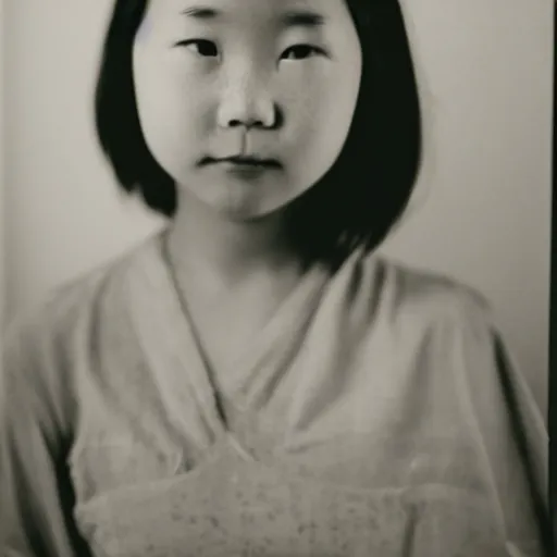 Image similar to black and white photo of an asian girl