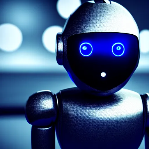 Image similar to a cute little robot. super realistic 8 k render of a dark hooded powerful elegant, cinematic composition