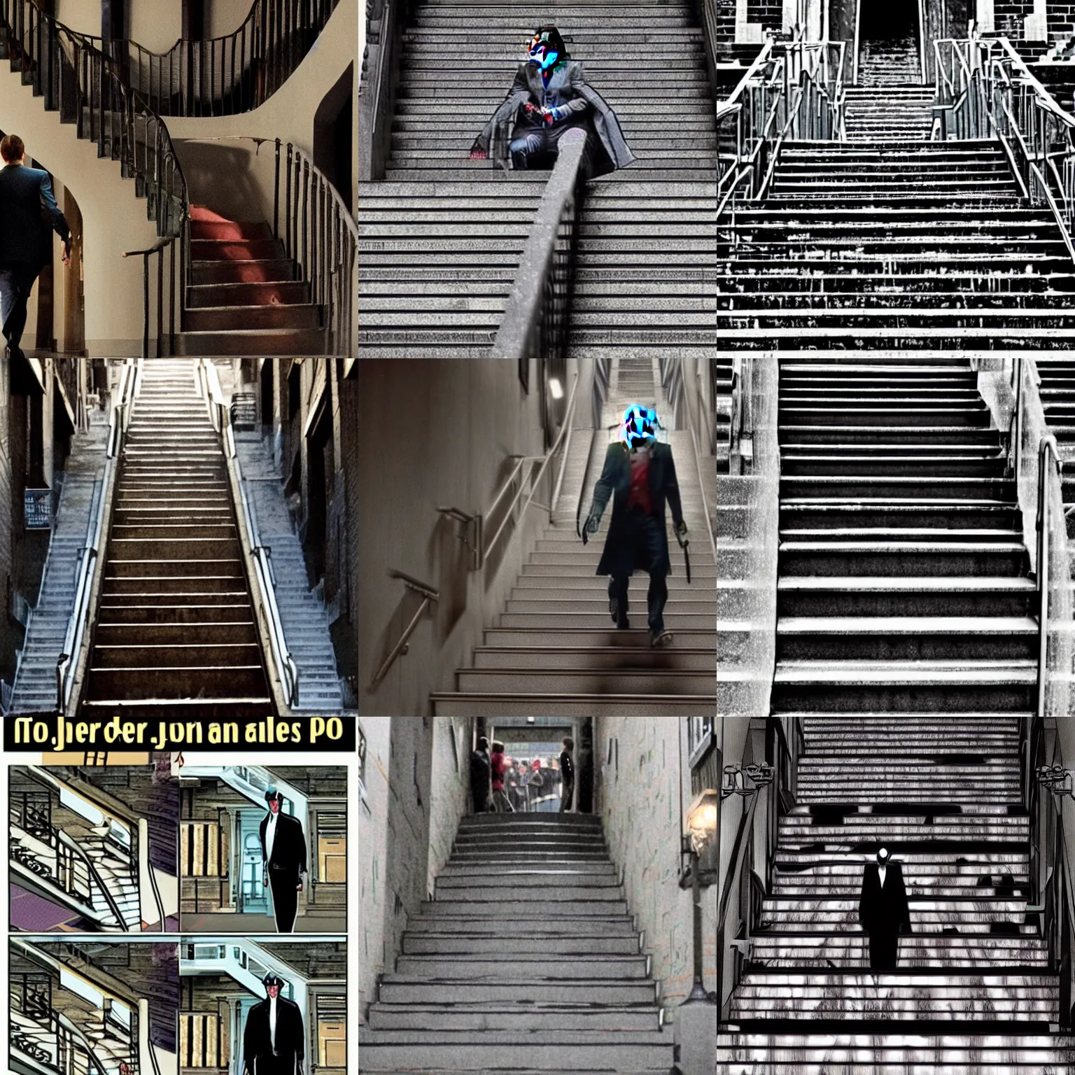 joker stairs meme, from joker ( 2 0 1 9 ) by todd | Stable Diffusion ...