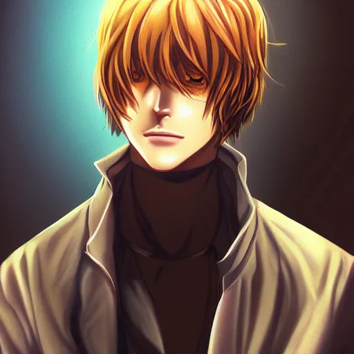 Image similar to Light Yagami, portrait, award awinning masterpiece, artstation, anime style, ultra detailed,