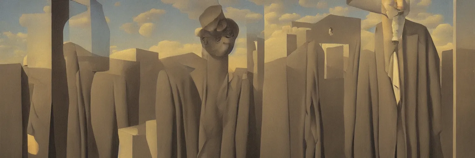 Prompt: Louvre Museum oil painting magritte