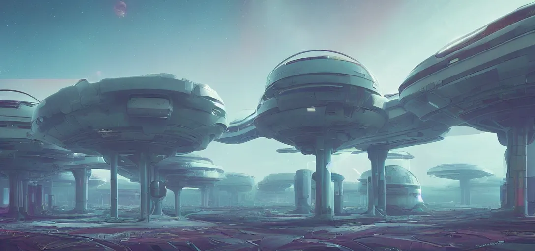 Prompt: futuristic abandoned solarpunk space station, sci - fi, digital art by beeple and simon stalenhag