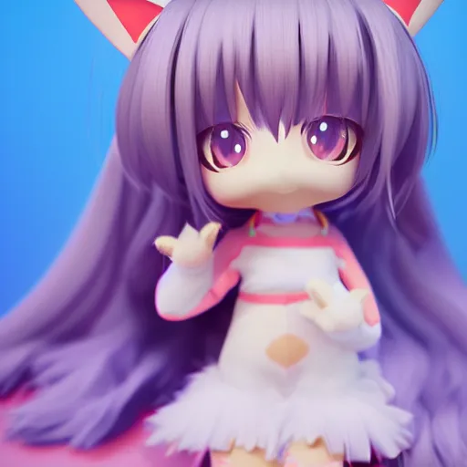 Image similar to cute fumo plush of a popstar cat girl, anime girl, idol, artstation, vray