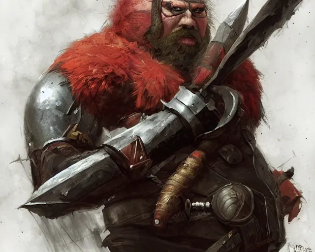 Prompt: portrait of doctor ivo robotnik as a barbarian, epic, tragic, dark fantasy art, fantasy, pretty, hd shot, digital portrait, beautiful, artstation, comic style, by artgerm, guy denning, jakub rozalski, magali villeneuve and charlie bowater