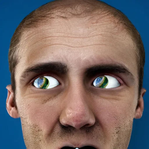 Prompt: man filled with microplastics