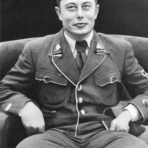 Prompt: elon musk during ww 2