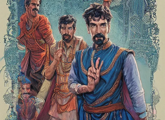 Prompt: a highly detailed india portrait of stephen strange, james gurney, james jean