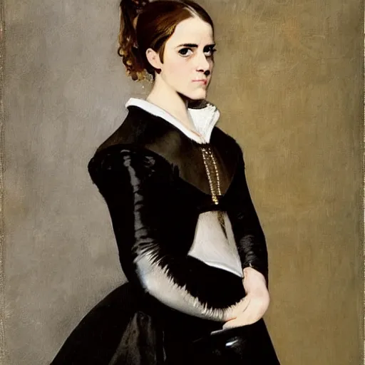 Image similar to emma watson painted by velazquez