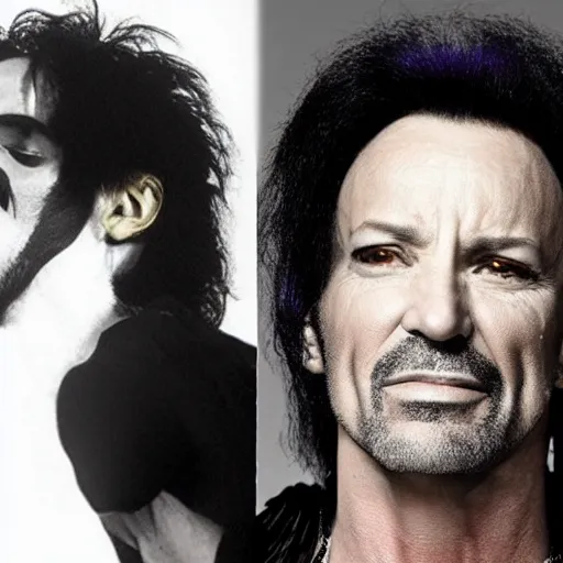 Prompt: a combination of sting, prince, bruce springsteen in one person