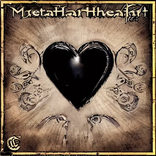 Prompt: metalheart album cover