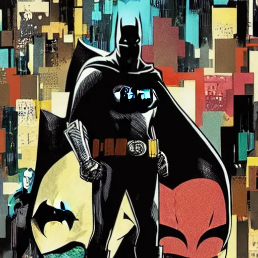 Image similar to style of Rafael Albuquerque comic art, Batman portrait