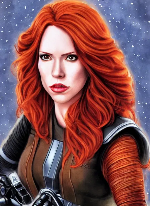 Image similar to mara jade skywalker, from star wars legends, star wars portrait art