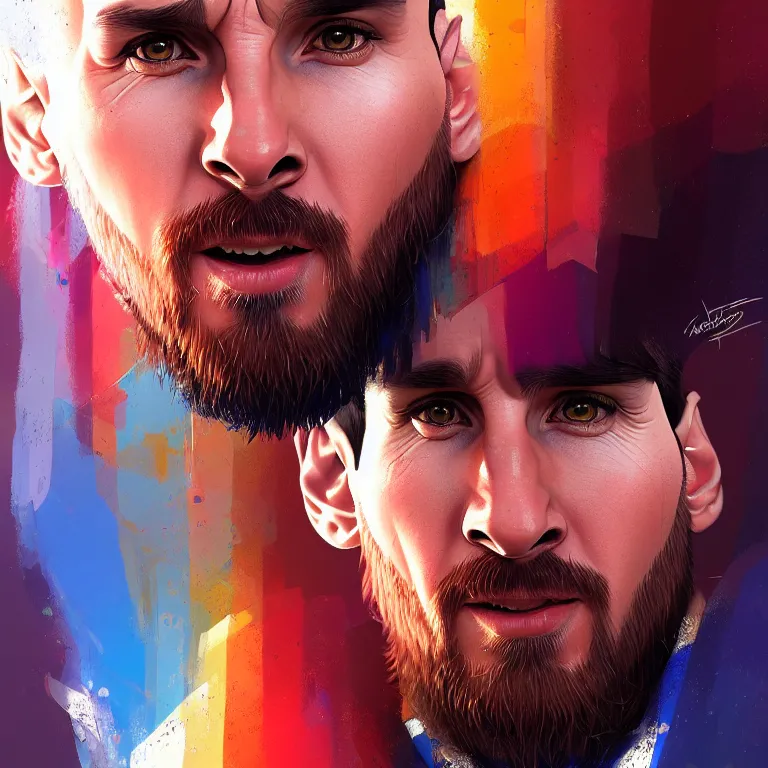 Prompt: lionel messi portrait, made by stanley artgerm lau, wlop, rossdraws, james jean, andrei riabovitchev, marc simonetti, yoshitaka amano, artstation, cgsociety