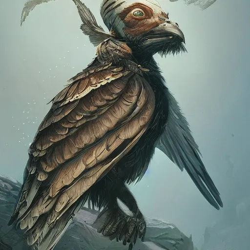 Image similar to spirit bird xavier rudd , highly detailed, illustration, fantasy art, in the style of greg rutkowski, epic, fantasy, intricate, hyper detailed, artstation, concept art, smooth, sharp focus, ray tracing