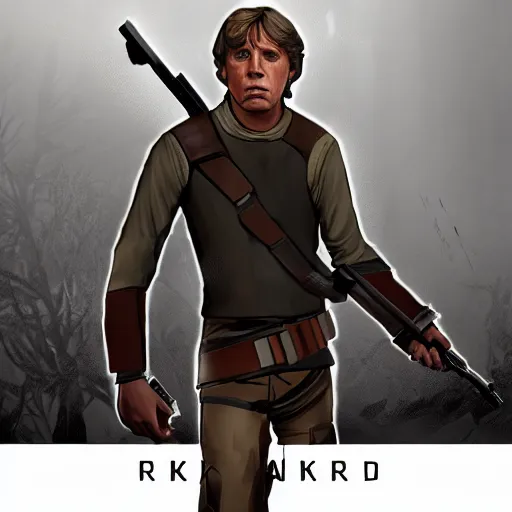 Prompt: Screenshot of Luke Skywalker in Dead By Daylight game