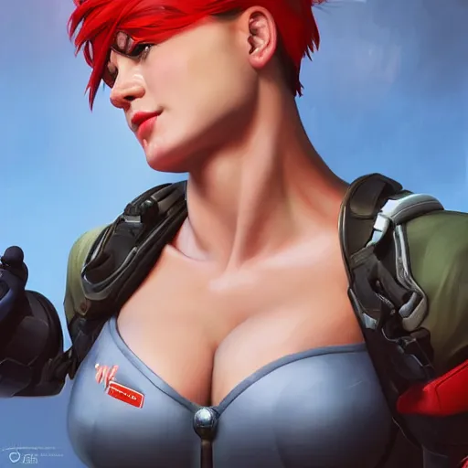 Prompt: socialist realism painting of zarya from overwatch, socialist realism, highly detailed, digital painting, artstation, sharp focus, illustration, art by artgerm, tan zi and ayanamikodon and alphonse mucha and wlop