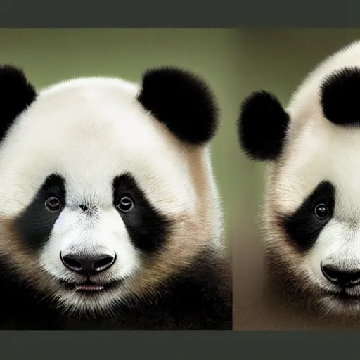 Image similar to photo realistic image of a baby panda, stunning 3 d render inspired art by istvan sandorfi and greg rutkowski, perfect facial symmetry, realistic, highly detailed attributes and atmosphere, dim volumetric cinematic lighting,