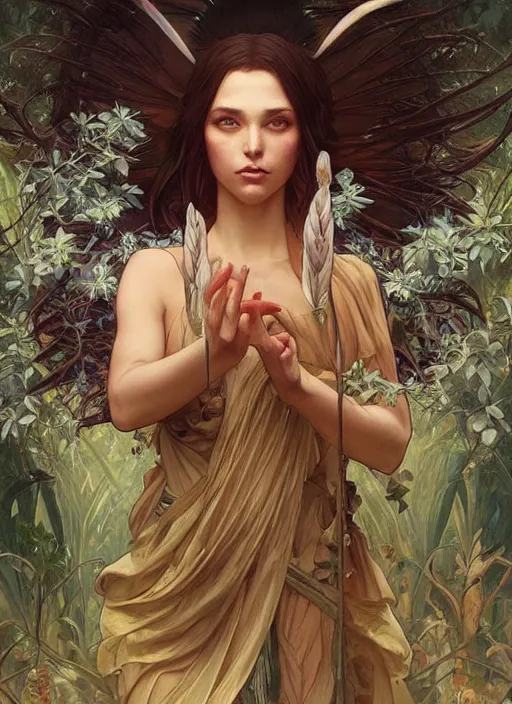 Prompt: eden from the book of genesis, beautiful high quality realistic fantasy art, trending on artstation by artgerm and greg rutkowski and alphonse mucha