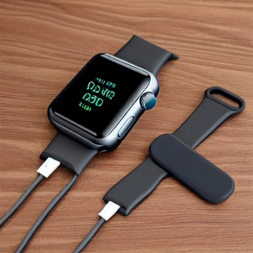 Image similar to power bank with apple watch charger