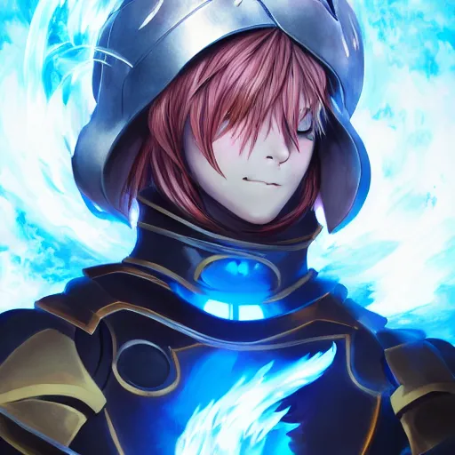 Image similar to portrait of lucius the flame knight, anime fantasy illustration by tomoyuki yamasaki, kyoto studio, madhouse, ufotable, comixwave films, trending on artstation