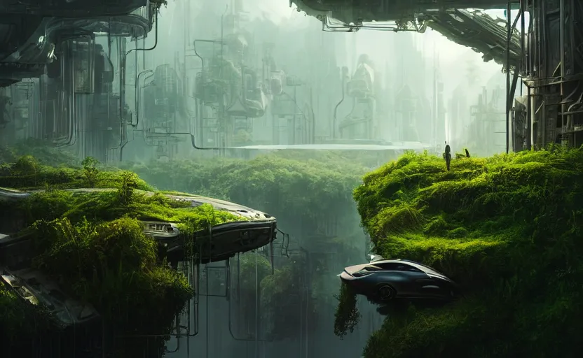 Prompt: incredible, mindblowing beautiful elon musk, matte painting, artstation, solarpunk metropolis, cgsociety, dramatic lighting, vibrant greenery, concept art, octane render, arnold 3 d render